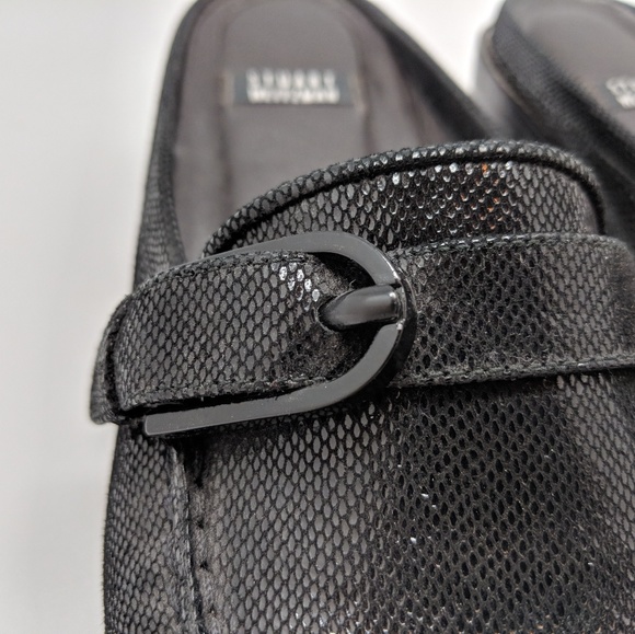 SALE!! Stuart Weitzman slip on black mules - Picture 3 of 8